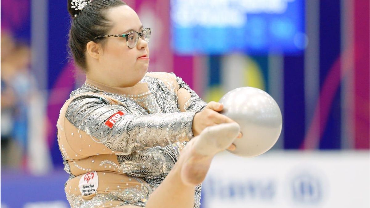 La olímpica Leticia Zapatero durante su ejercicio en las Olimpiadas de Berlín 2023