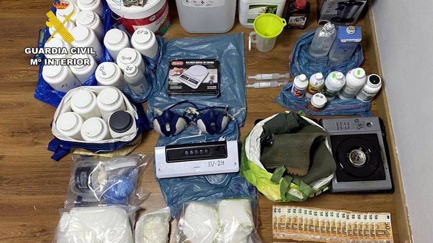 Droga intervenida en la operación 'Cletus'.