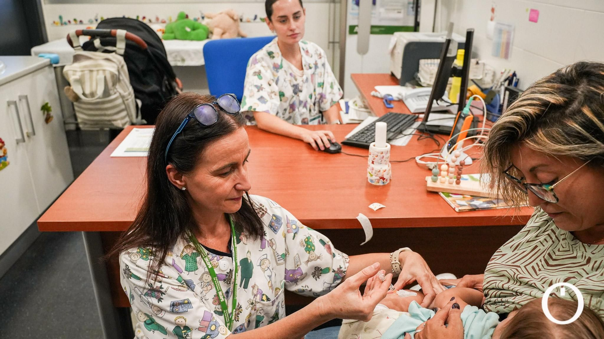 Primer día de vacunación contra la gripe infantil