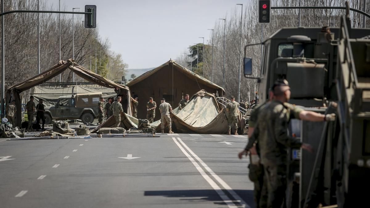 Montaje de la Salida de la Guzmán El Bueno en Carlos III