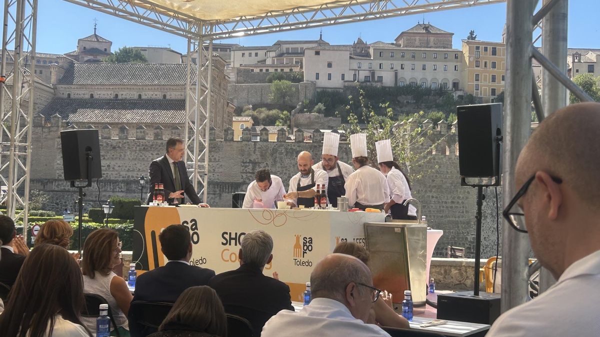Un momento del showcooking de Cerdeño