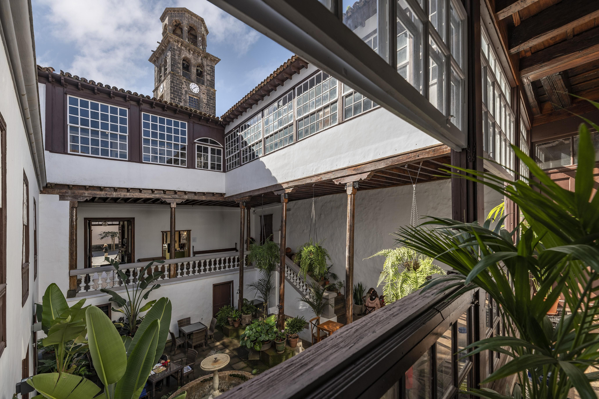 Patio interior de la Casa Museo Cayetano Gómez Felipe en La Laguna. GUILLERMO POZUELO