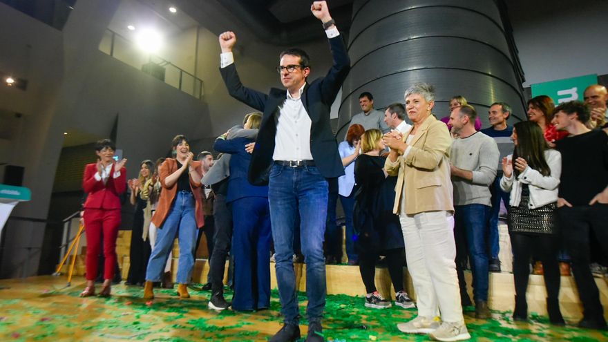 Pello Otxandiano, celebrando su resultados