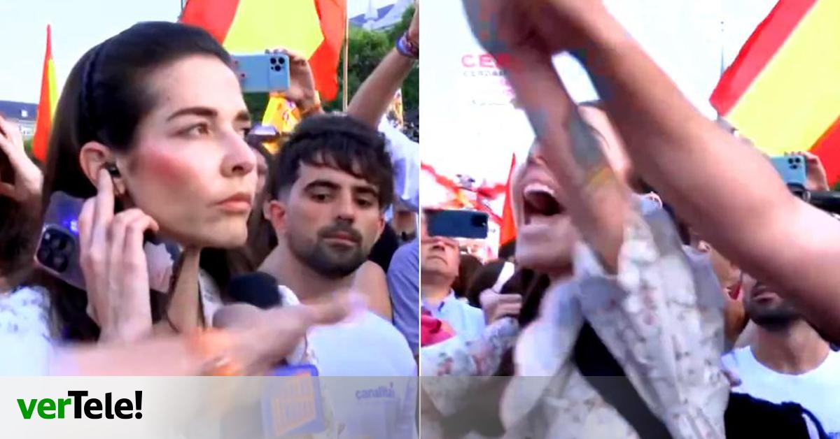 RTVE: 'Malas lenguas' denuncia el acoso a una de sus reporteras en una  manifestación contra Sánchez: "¡No me puede agredir!"