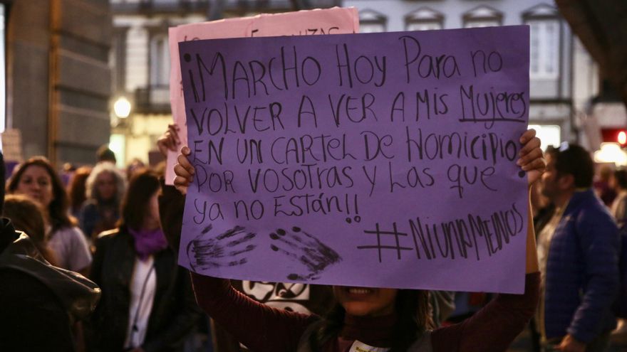 Manifestación por el 8M en Gran Canaria.