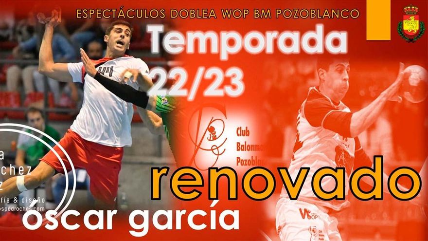 El BM Pozoblanco consigue renovar a Óscar García