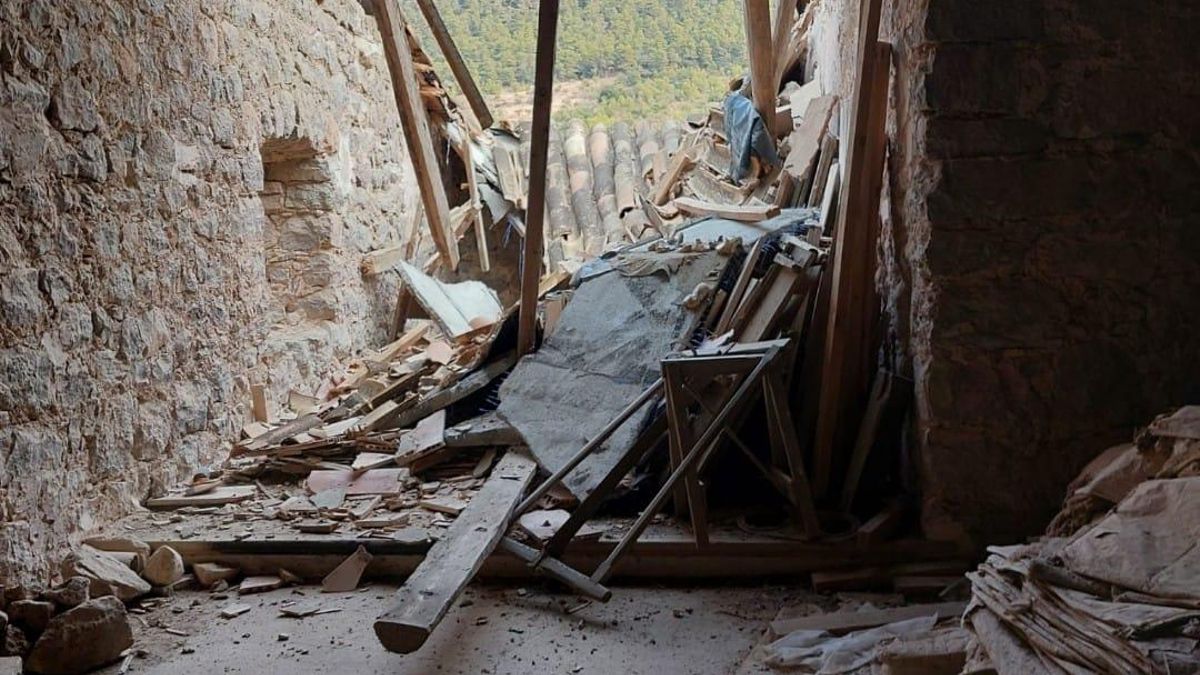 La Cartoixa de Valldemossa, després de l'enfonsament de part del sostre