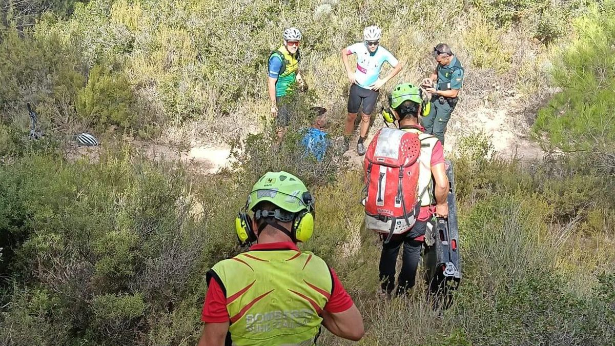 Evacuado un vecino de Nájera tras sufrir un grave accidente de bicicleta de montaña en Navarra