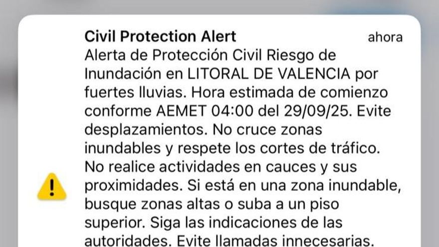 La jueza de la dana pide a la Generalitat un informe sobre el Es-Alert que envió Emergencias en las últimas lluvias