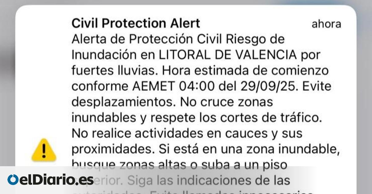 El protocolo del Es-Alert desmiente al Consell de Mazón: la alerta se puede enviar “en una emergencia declarada o en curso”