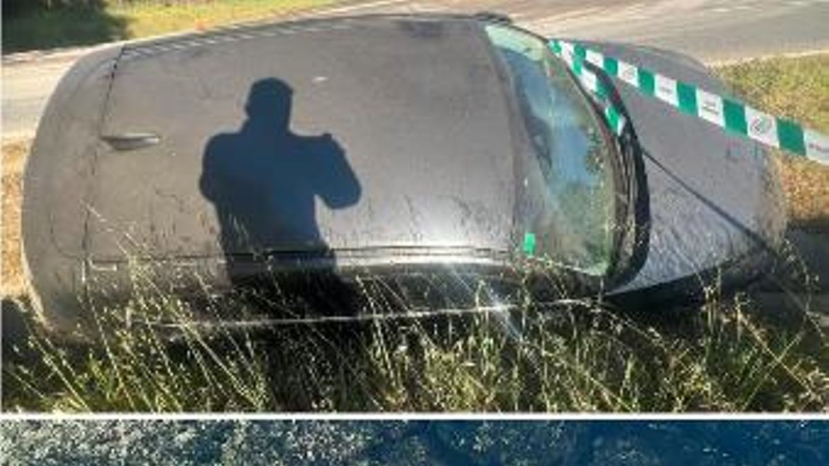 Imagen del coche accidentado.
