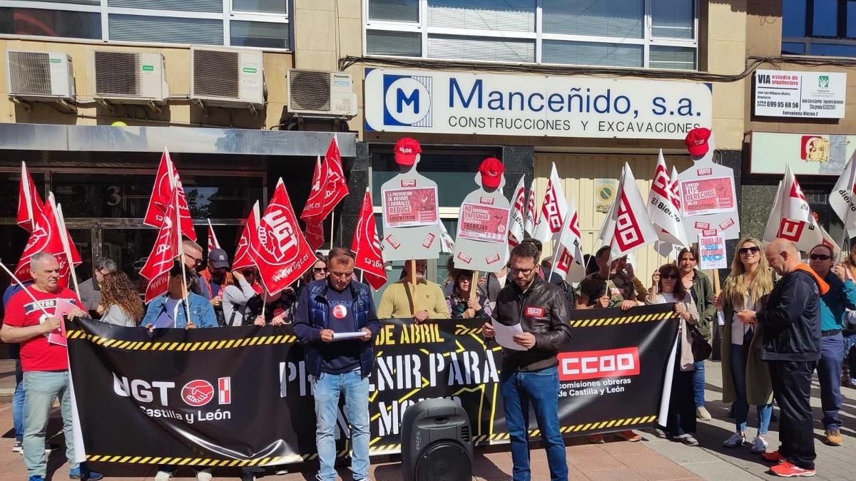 UGT y CCOO denuncian en León más de 10.200 accidentes laborales el año pasado y exigen atajar la siniestralidad