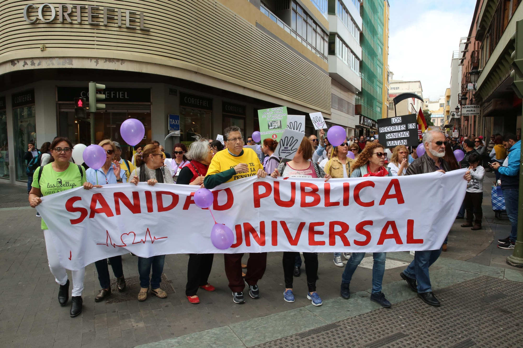 Manifestación por la sanidad en Las Palmas de Gran Canaria