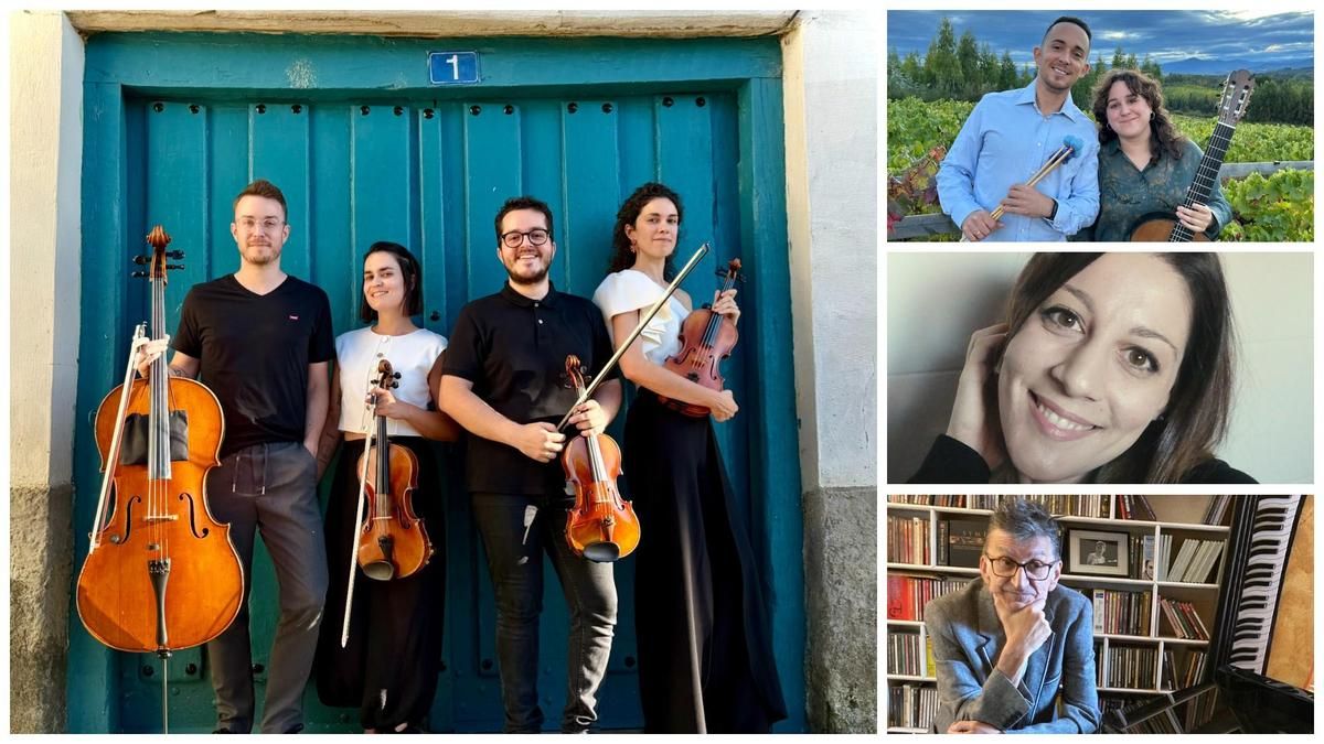 El Cuarteto Clementina, VetaDúo, la soprano Adriana Viñuela y el compositor Julio Aller.