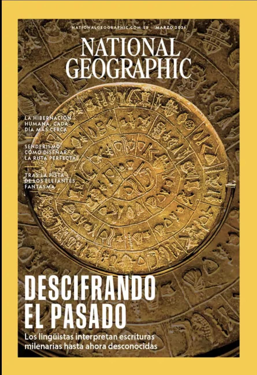 Ejemplar de National Geographic de marzo donde ha sido publicada la imagen del tinerfeño Eduardo García.