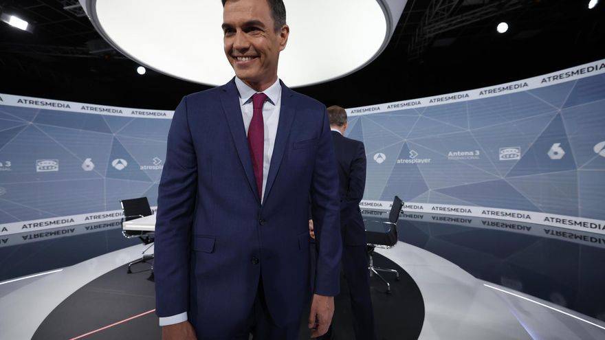 Pedro Sánchez momentos antes del debate 'cara a cara'.