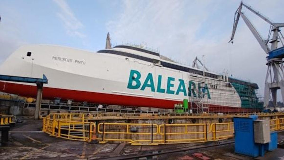 El ferry de Baleària 'Mercedes Pinto'.