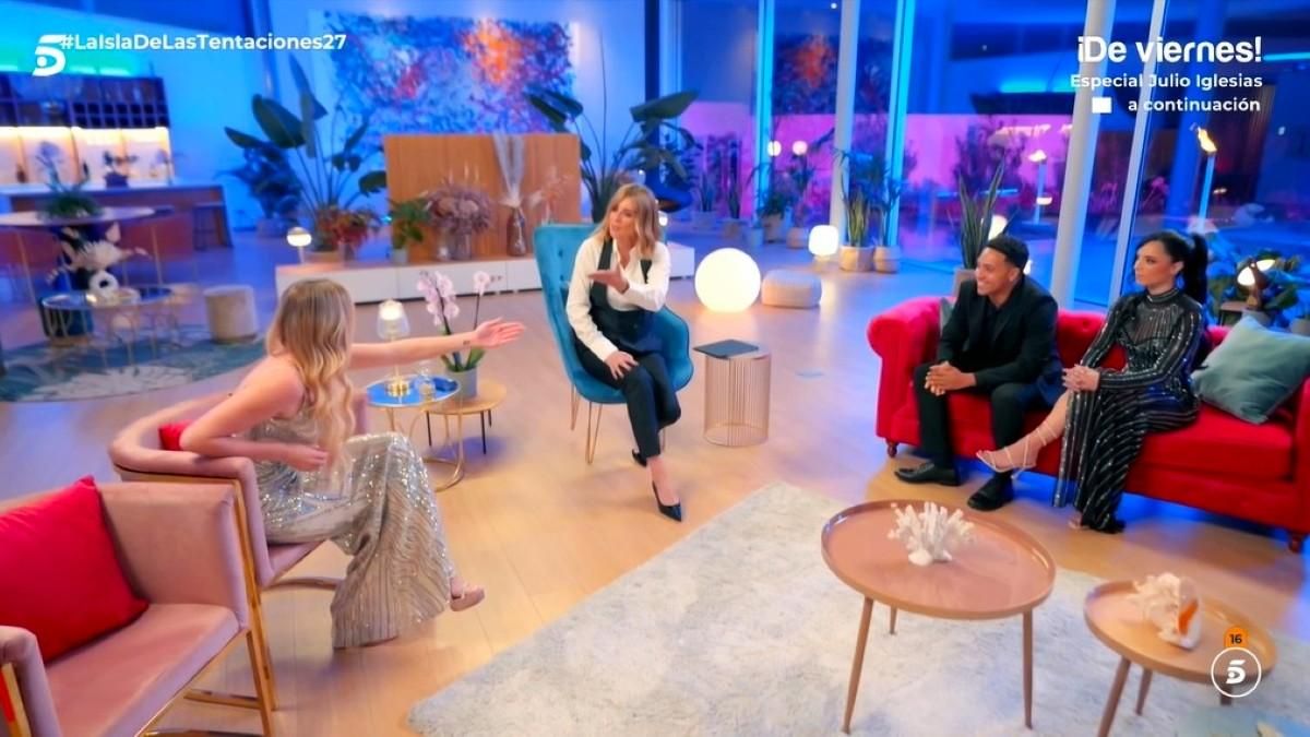 'La isla de las tentaciones 9' rompió tímpanos con Claudia y descubrió a Borja en su reencuentro con Almudena