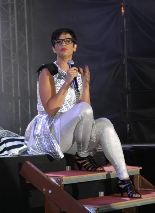 La humorista Petit Lorena hizo disfrutar al público. Foto: FERNANDO RODRÍGUEZ
