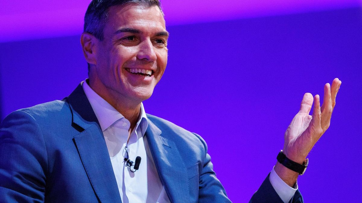 El presidente del Gobierno, Pedro Sánchez, durante un momento del debate en Londres este viernes.