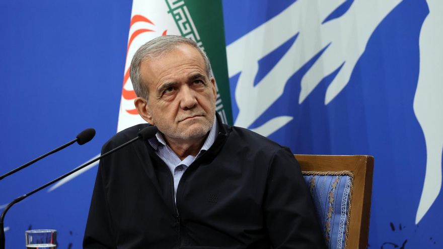 Foto de archivo del presidente iraní Masoud Pezeshkian, el 16 de septiembre de 2024 durante una conferencia de prensa con medios locales y extranjeros en Teherán.