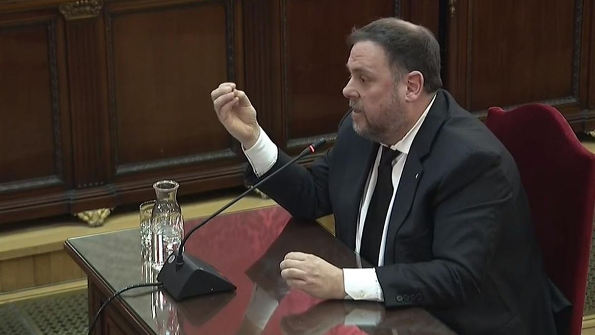 El candidato de Esquerra Republicana, Oriol Junqueras, durante el juicio del procés.