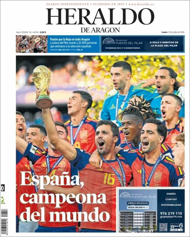 Las lágrimas de Messi y el título de España, en las tapas de los diarios del mundo