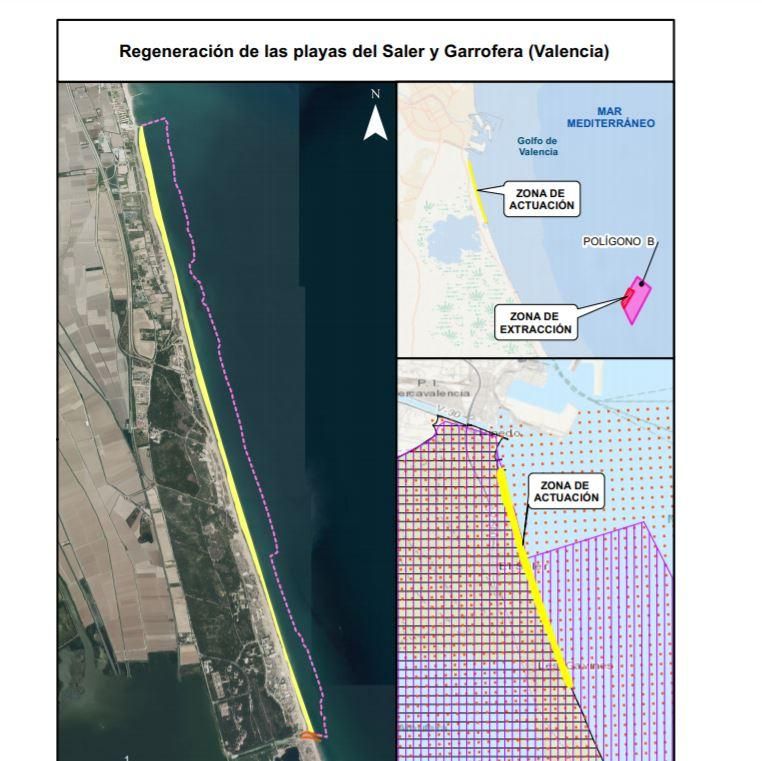Proyecto del Ministerio de Transición Ecológica para la regeneración de las playas de El Saler.