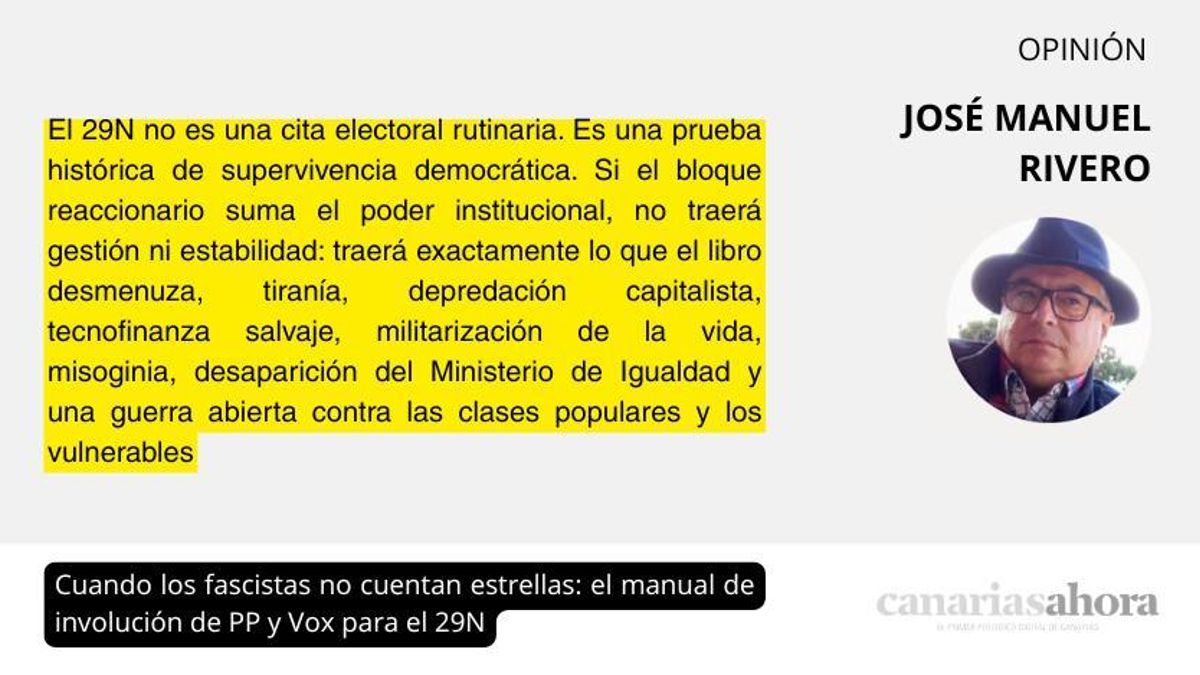 Cuando los fascistas no cuentan estrellas: el manual de involución de PP y Vox para el 29N