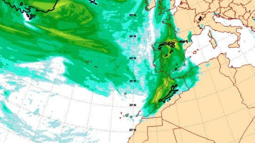 Karim, nueva borrasca con fuertes vientos y lluvias que llegarán a Canarias