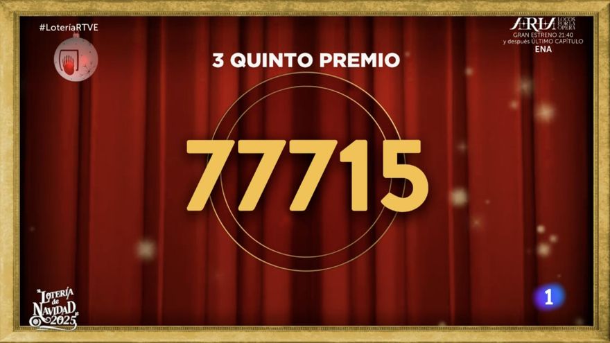 Tercer quinto premio para el 77715