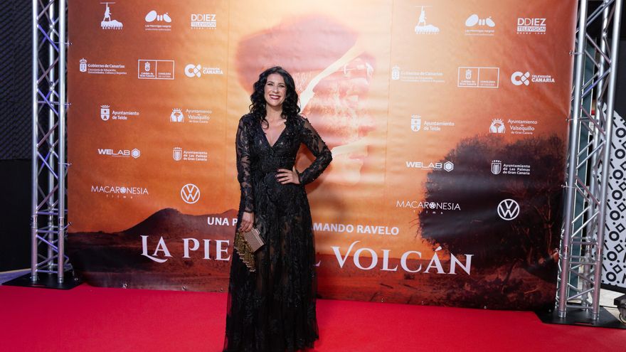 La actriz Yanely Hernández, en la premier de 'La piel del volcán'