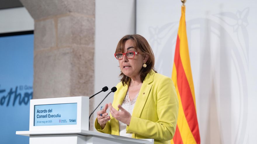 La consejera de Territorio, Vivienda y Transición Ecológica, y portavoz del Govern, Sílvia Paneque, informa sobre los acuerdos adoptados por el Consell Executiu tras la reunión celebrada esta mañana, a 20 de mayo de 2025, en Barcelona, Cataluña (España).
