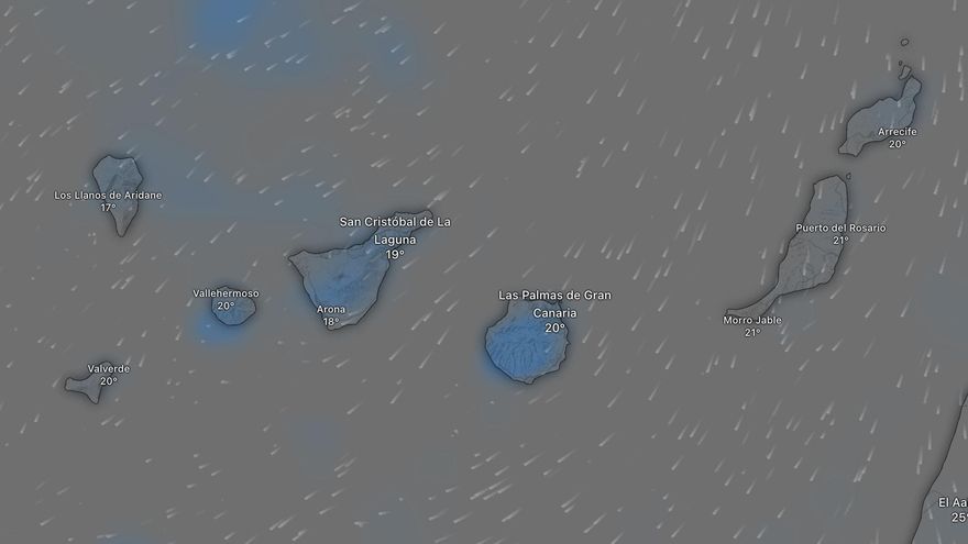 La lluvia (con permiso del viento), protagonista de los próximos días en Canarias
