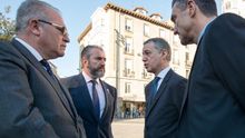 Alfonso Sánchez, de la AVT, con el lehendakari, Iñigo Urkullu