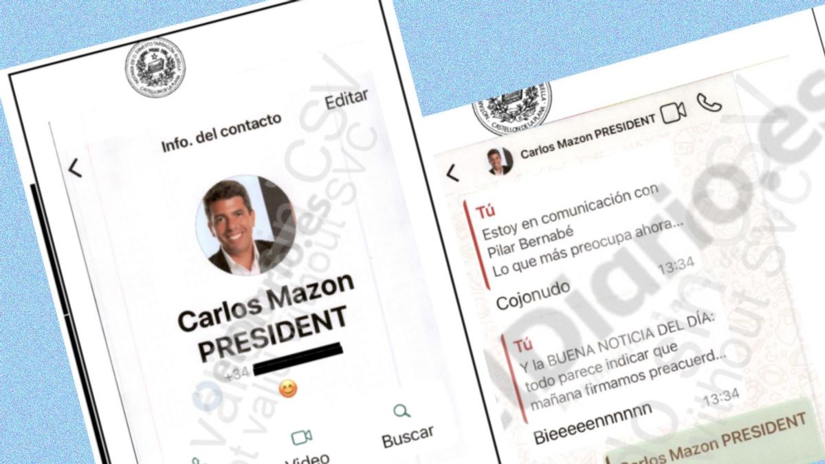Los whatsapps de Salomé Pradas en la dana con Mazón y con Cuenca, el jefe de Gabinete del president