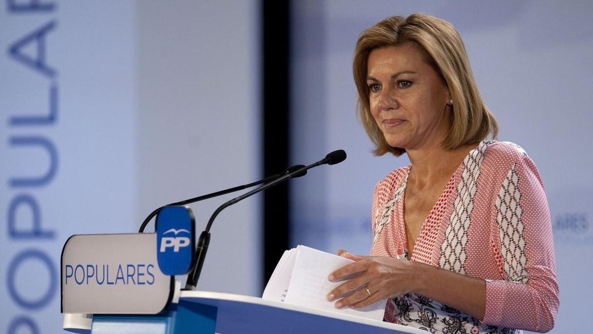 La secretaria general del PP, María Dolores de Cospedal