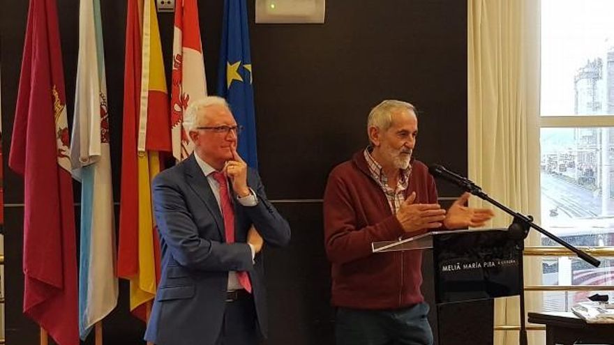 Avelino Abajo Ares, presidente, y Matías Llorente, de la Diputación de León.