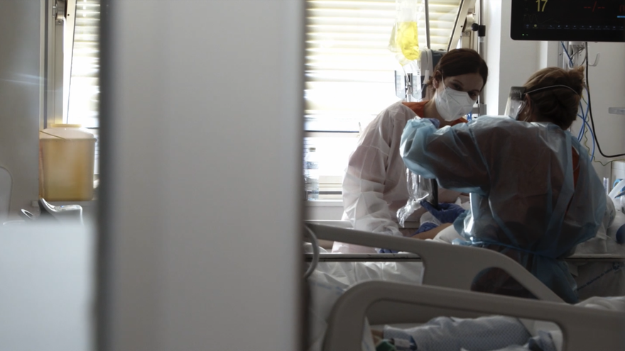 Sanitarias durante la pandemia/ Fotograma de 'Vocación'