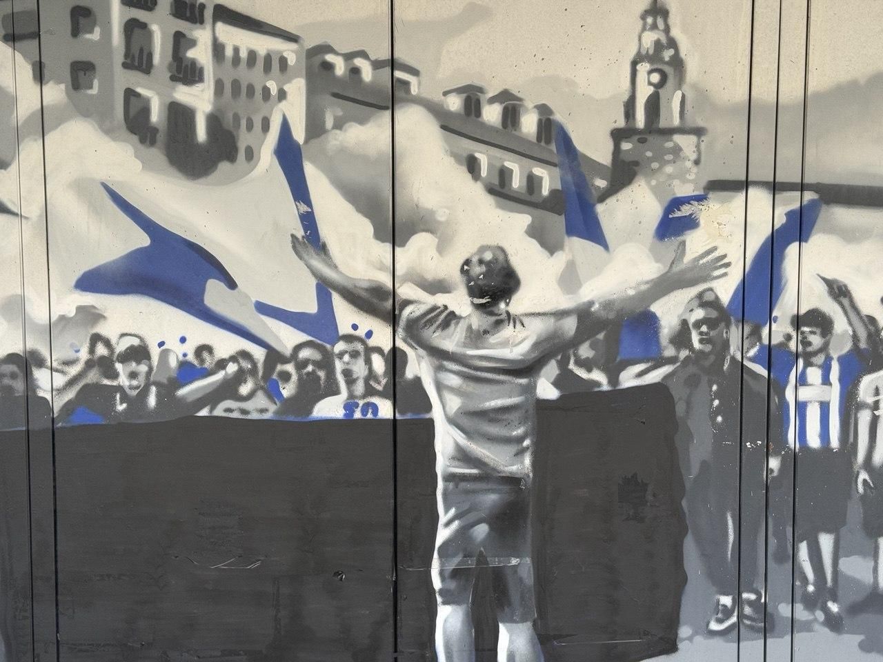 Uno de los murales de Mendizorroza