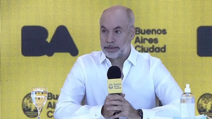 Larreta, en una conferencia de prensa en la sede del gobierno porteño. Tiene el tercer presupuesto más importante del país.