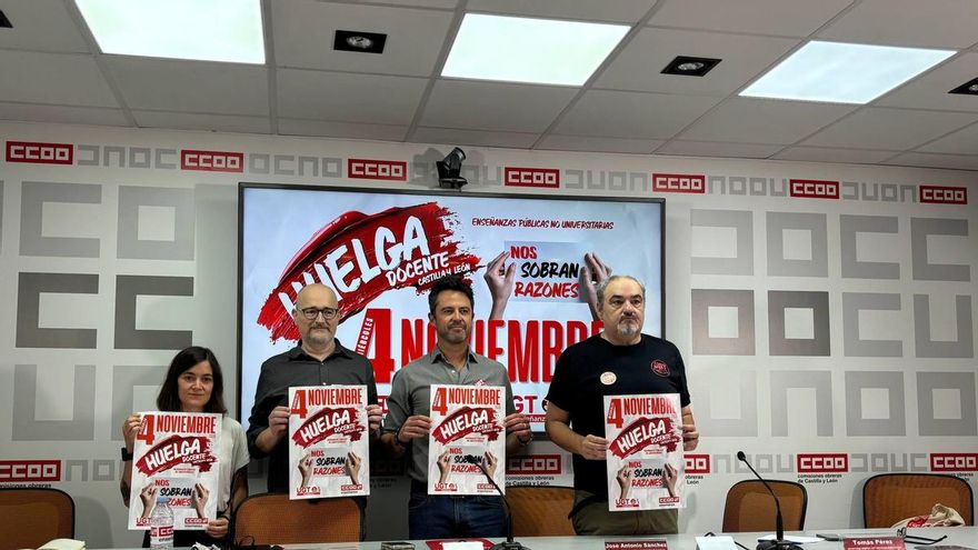 CCOO y UGT convocan huelga docente para el 4 de noviembre en Castilla y León