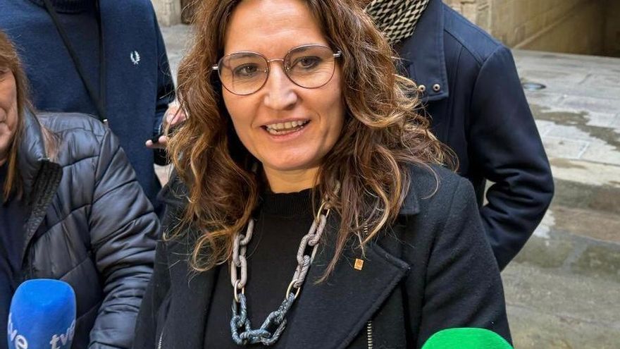 La consellera de la Presidencia, Laura Vilagrà, en declaraciones a periodistas
