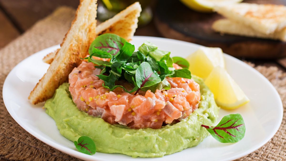 Cremoso y colorido tartar de salmón