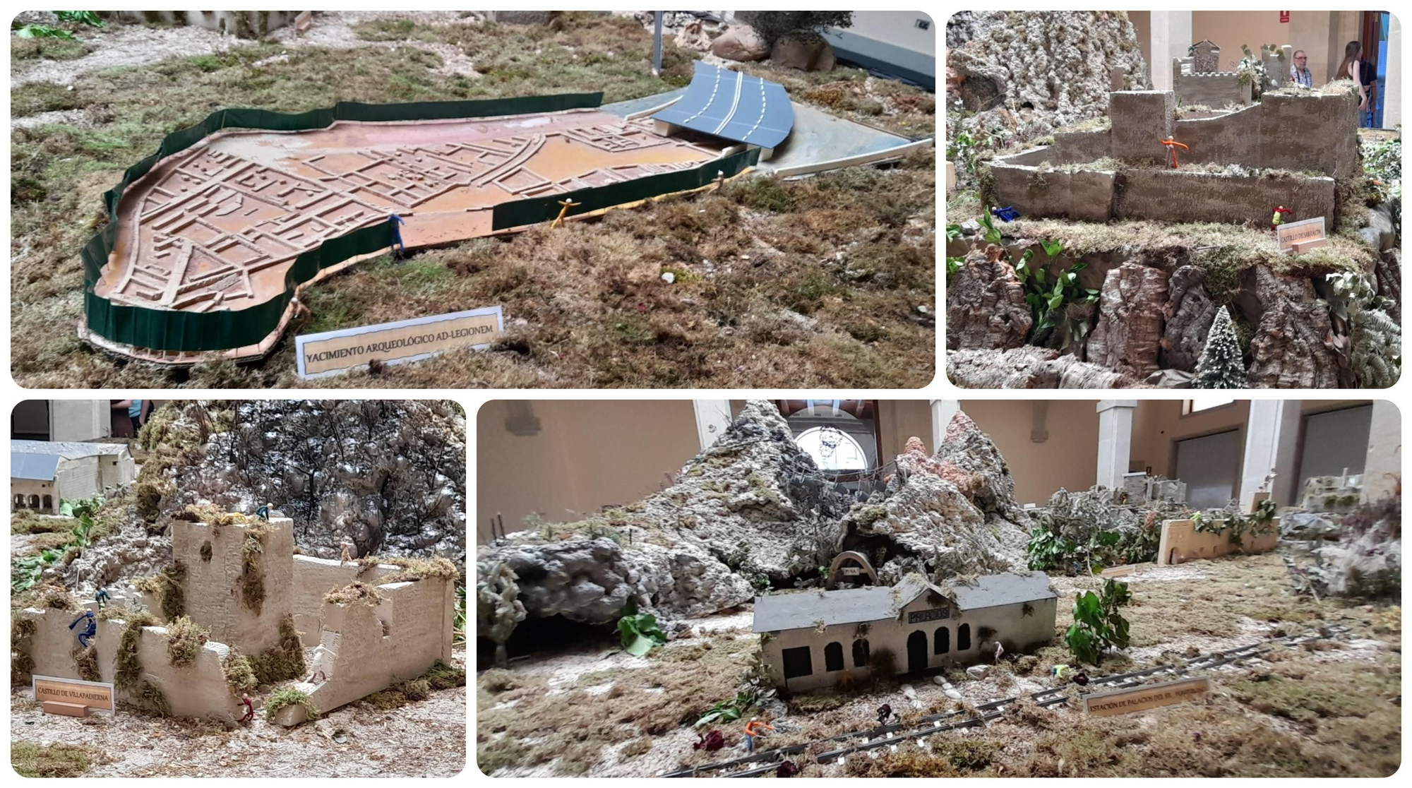 El yacimiento de Ad Legionem y la estación del Ponfeblino de Palacios del Sil en la maqueta de ProMonumenta.