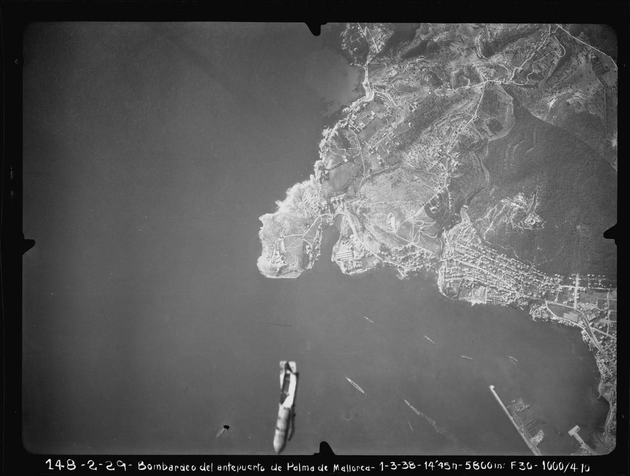 El bombardeo de Palma el 1 de marzo de 1938.
