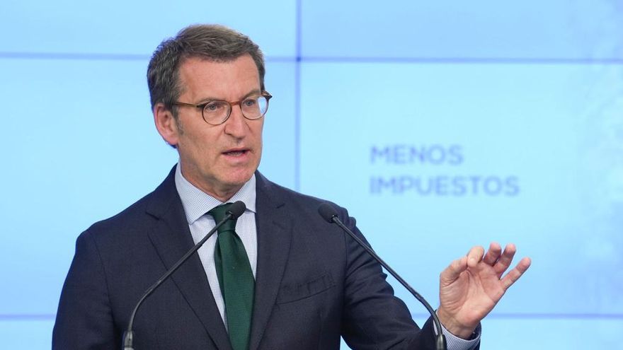 El presidente del PP, Alberto Núñez Feijóo, durante su discurso ante el Comité Ejecutivo Nacional de este miércoles.