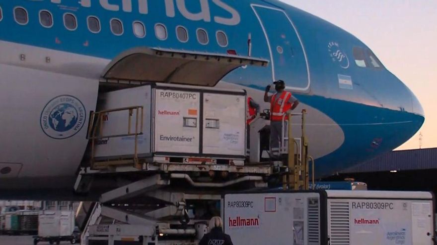 Llegaron más de 1,6 millones de dosis de vacunas Sinopharm para sumarse al Plan de Vacunación