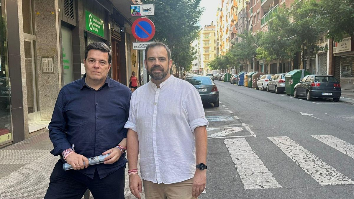 Concejales del PSOE de Logroño han visitado las obras de la calle Lardero
