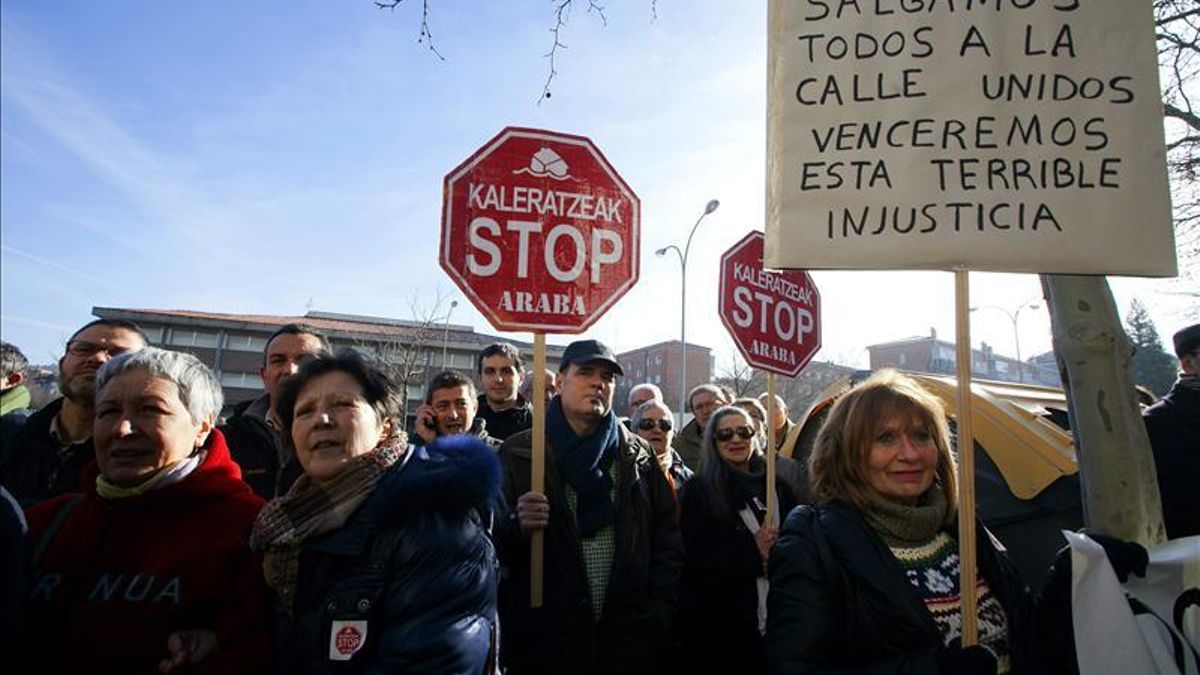 La Plataforma Stop Desahucios durante una manifestación